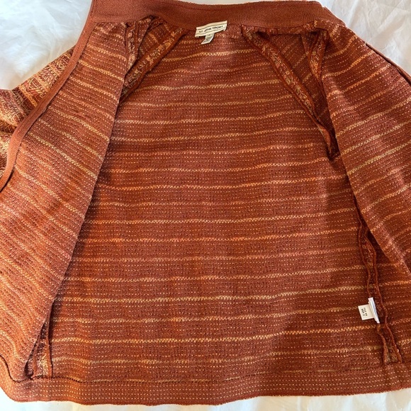 St. John Orange Geometric Santana 3D Knit Zip Up Sweater Jacket Size 2 - Picture 11 of 15